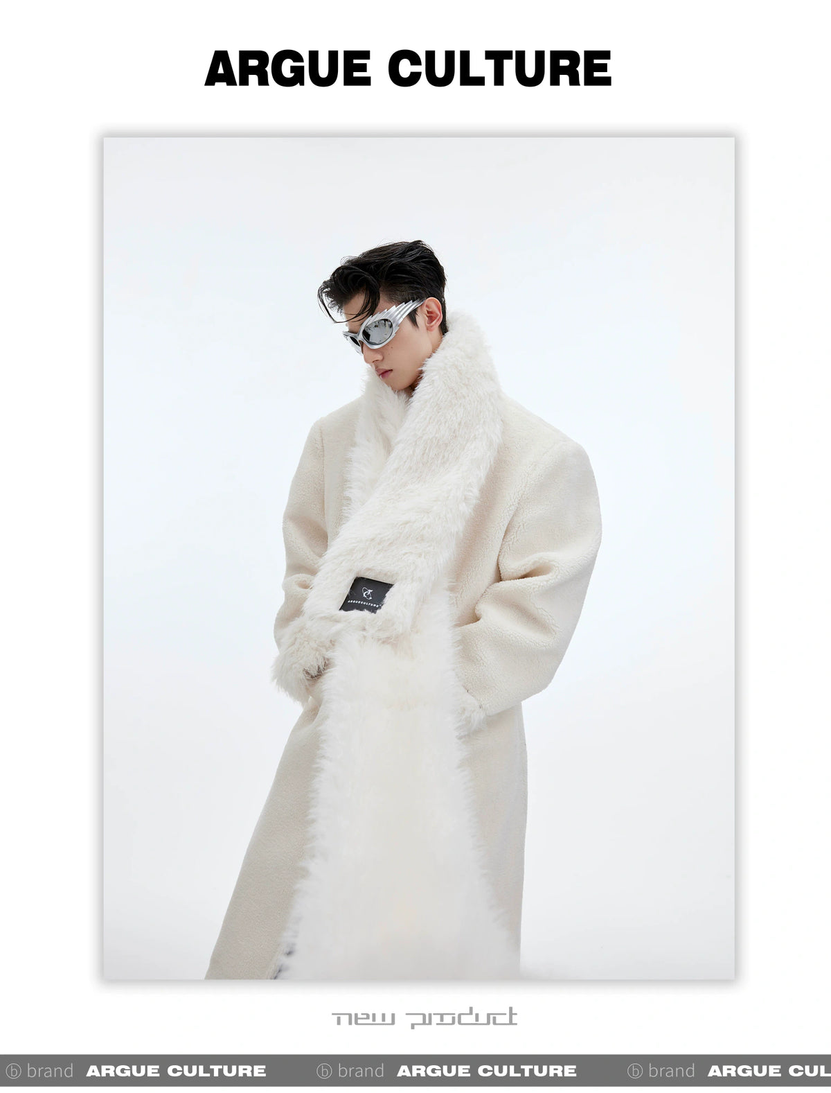 Patchwork Cocoon Overcoat | Longline Cotton-Wool Coat - description image 6