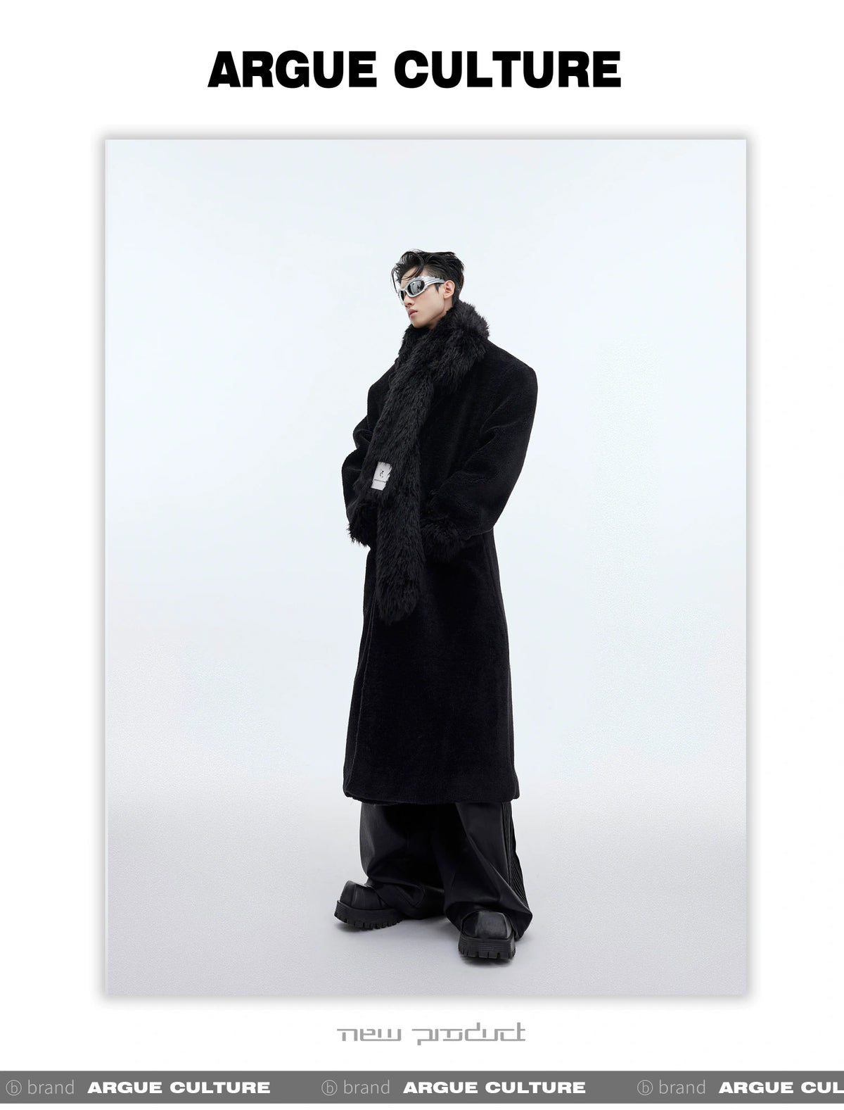 Patchwork Cocoon Overcoat | Longline Cotton-Wool Coat - description image 7