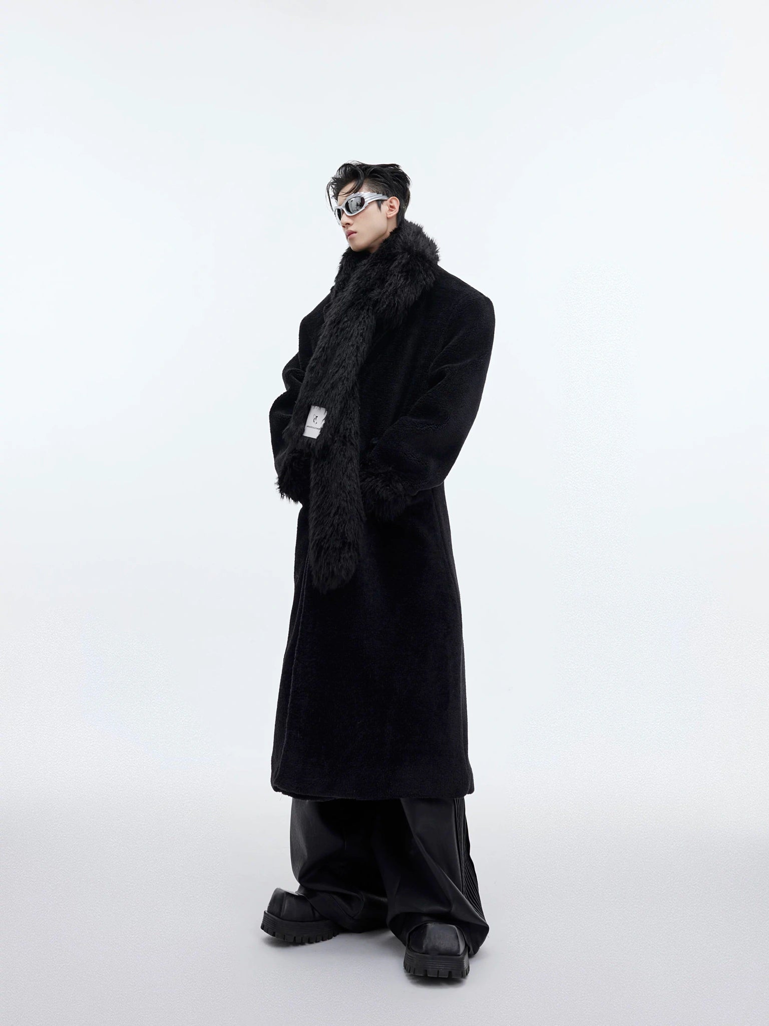 Patchwork Cocoon Overcoat | Longline Cotton-Wool Coat - main image 1