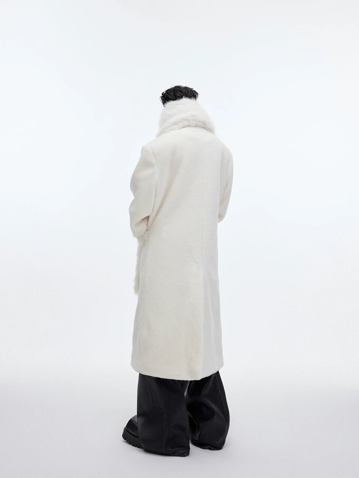 Patchwork Cocoon Overcoat | Longline Cotton-Wool Coat - main image 4