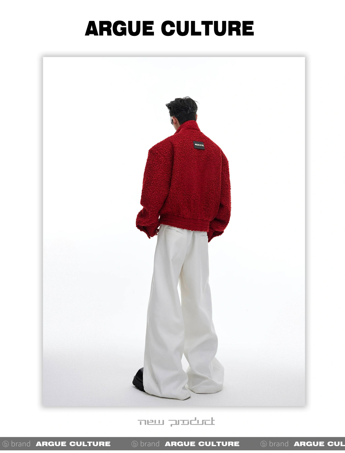 Textured Wool-Blend Cropped Jacket | Relaxed Fit - description image 9