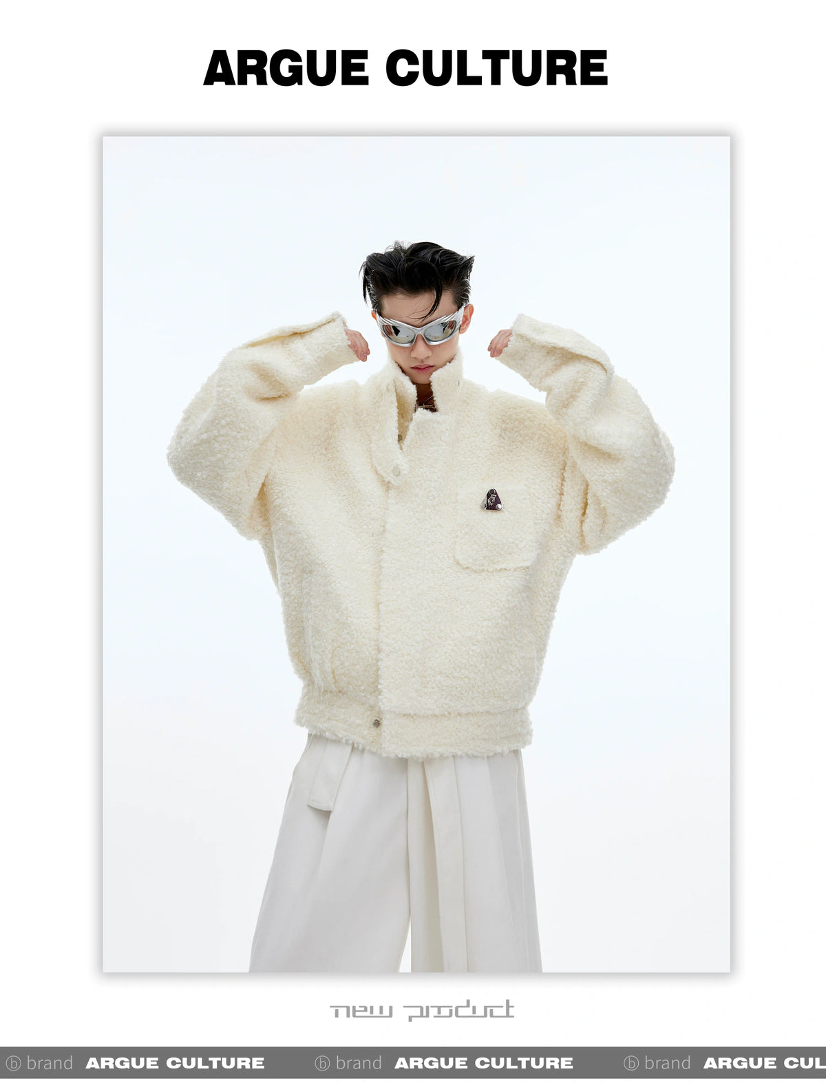 Textured Wool-Blend Cropped Jacket | Relaxed Fit - description image 11