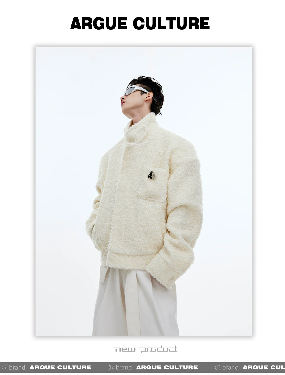 Textured Wool-Blend Cropped Jacket | Relaxed Fit - description image 13