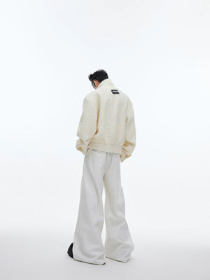 Textured Wool-Blend Cropped Jacket | Relaxed Fit - main image 5