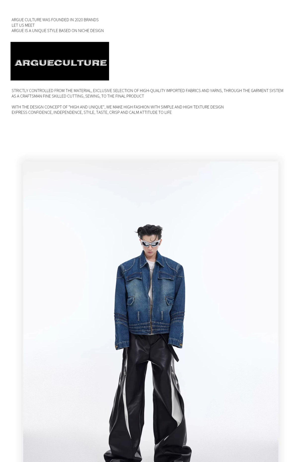 Oversized Deconstructed Washed Denim Jacket | Metal Trim - description image 13