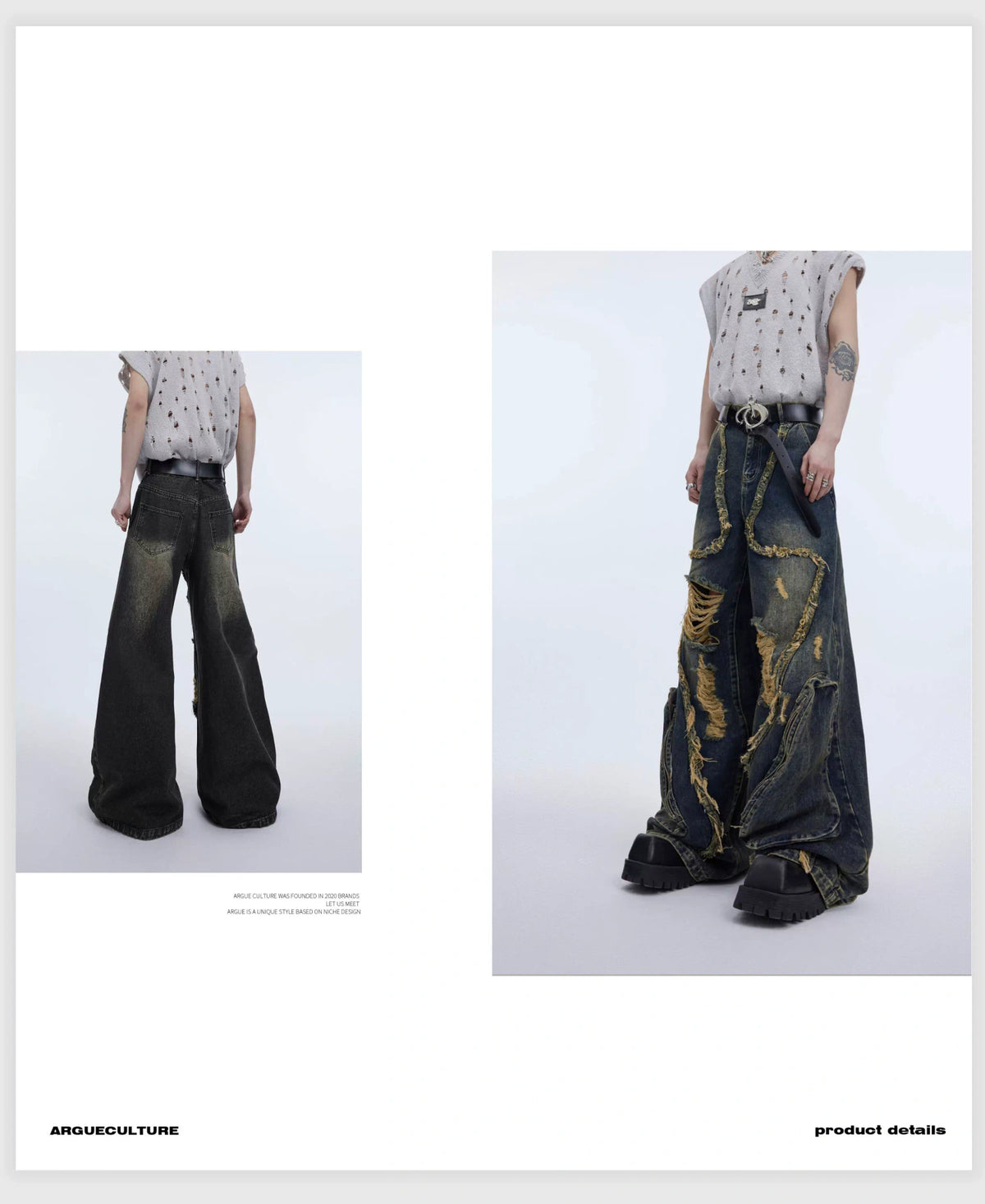 Distressed Fringe Straight-Leg Jeans | Washed Denim - description image 8