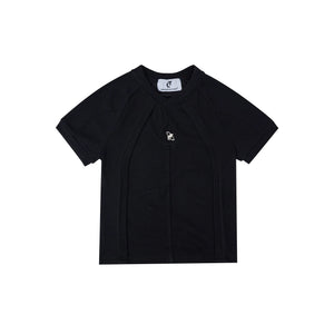 Deconstructed Slim-Fit Unisex T-Shirt | Short Sleeve - Black