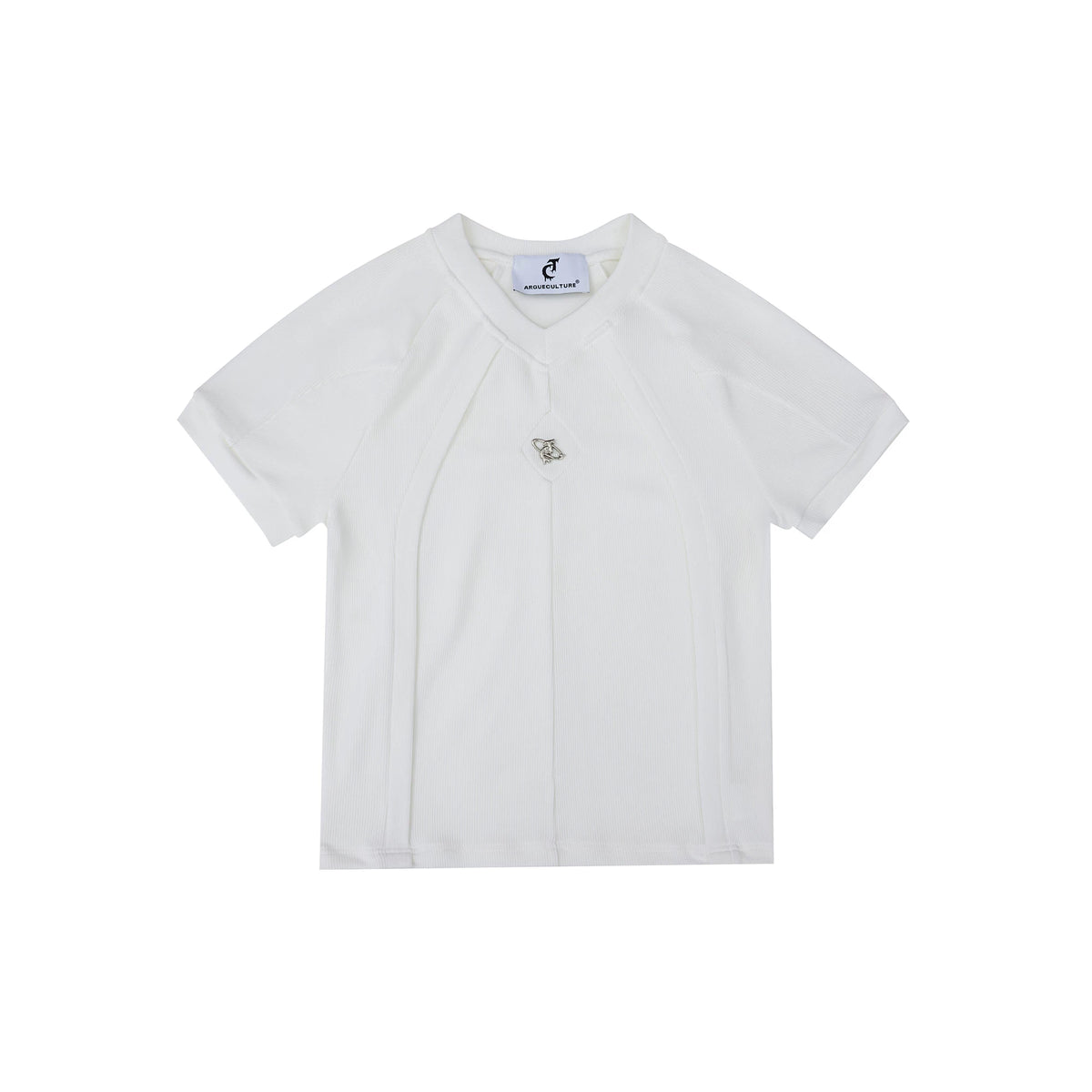 Deconstructed Slim-Fit Unisex T-Shirt | Short Sleeve - White