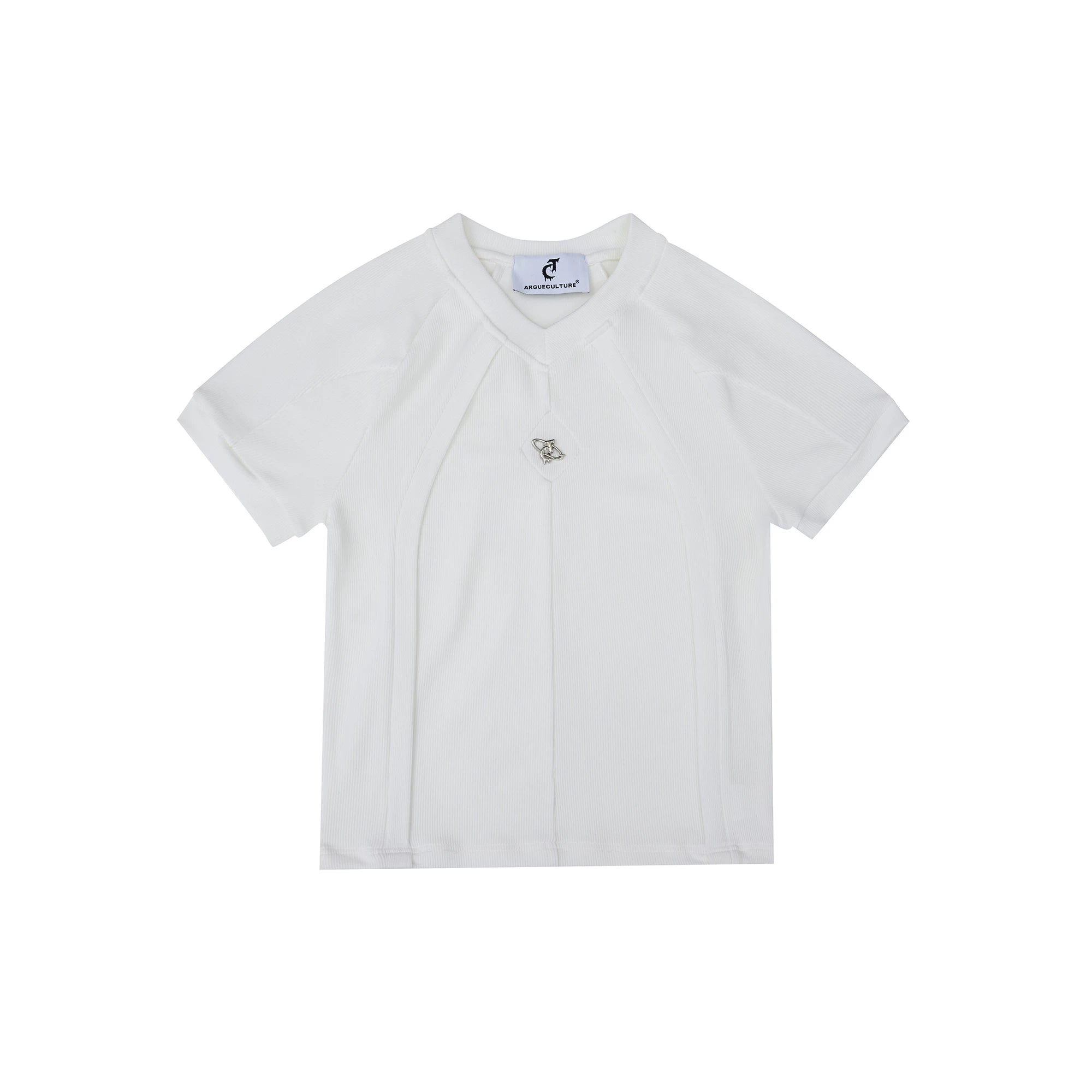 Deconstructed Slim-Fit Unisex T-Shirt | Short Sleeve - White