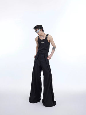Metal-Trim Fitted Tank Vest | Unisex Streetwear - main image 3