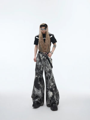 Relaxed Straight-Leg Washed Jeans | Cotton Denim - main image 5