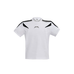 Structured Panel Crewneck T-Shirt | Unisex Style - White