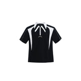 Color-Blocked Deconstructed Polo Tee | Relaxed Fit - Black