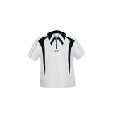 Color-Blocked Deconstructed Polo Tee | Relaxed Fit - White