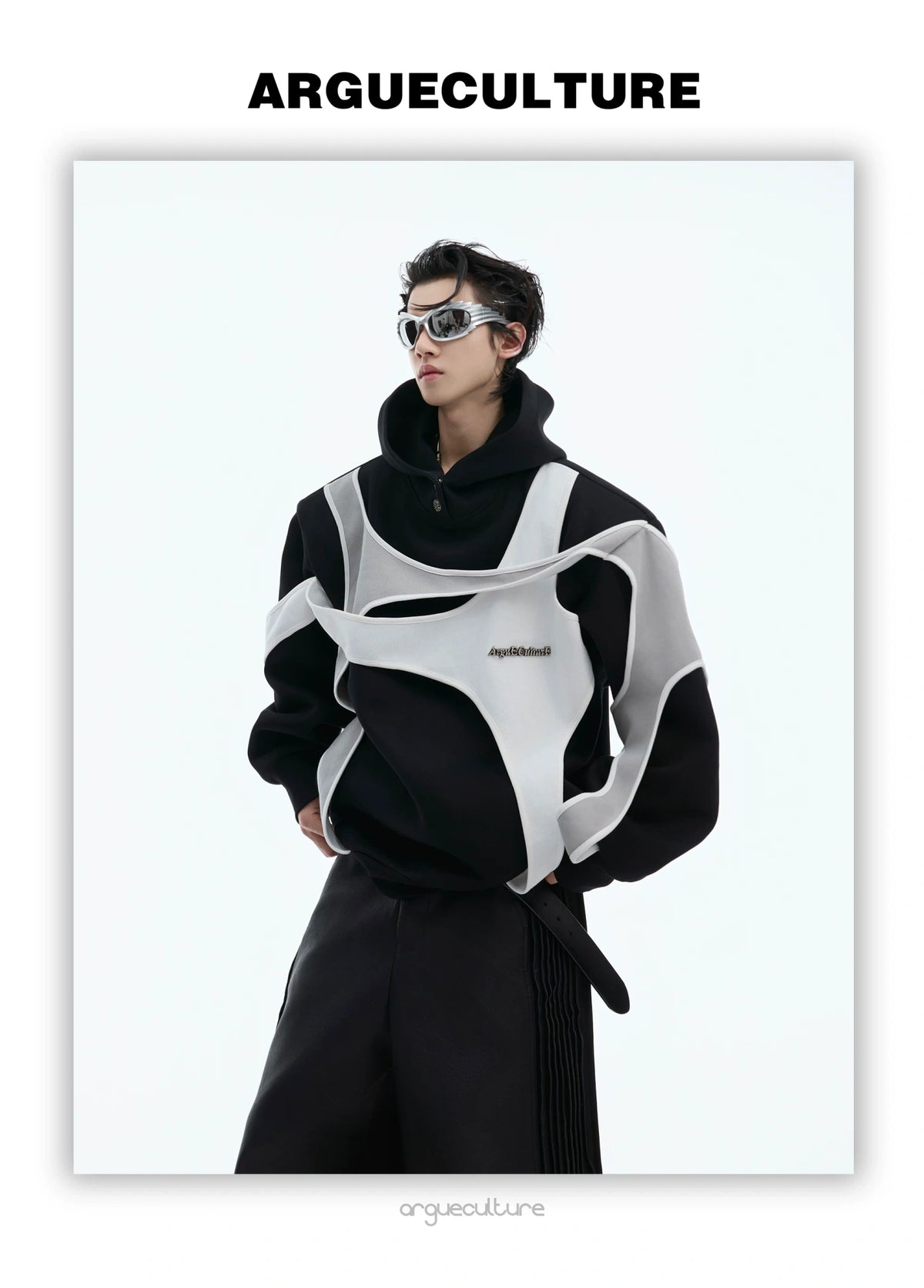 Deconstructed Layered Shoulder-Pad Tee | Streetwear - description image 3