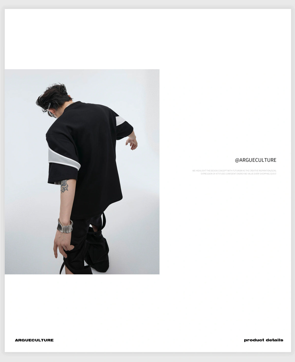 Deconstructed Layered Shoulder-Pad Tee | Streetwear - description image 8