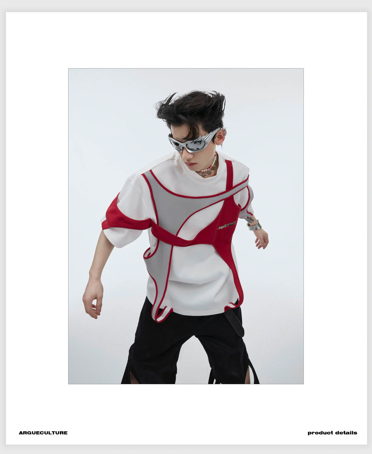 Deconstructed Layered Shoulder-Pad Tee | Streetwear - description image 13