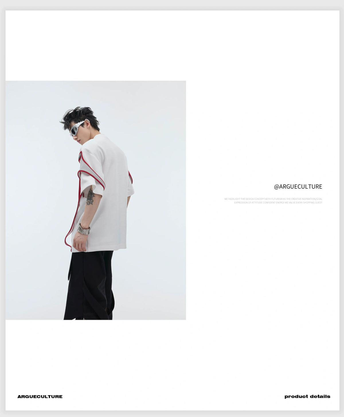 Deconstructed Layered Shoulder-Pad Tee | Streetwear - description image 15