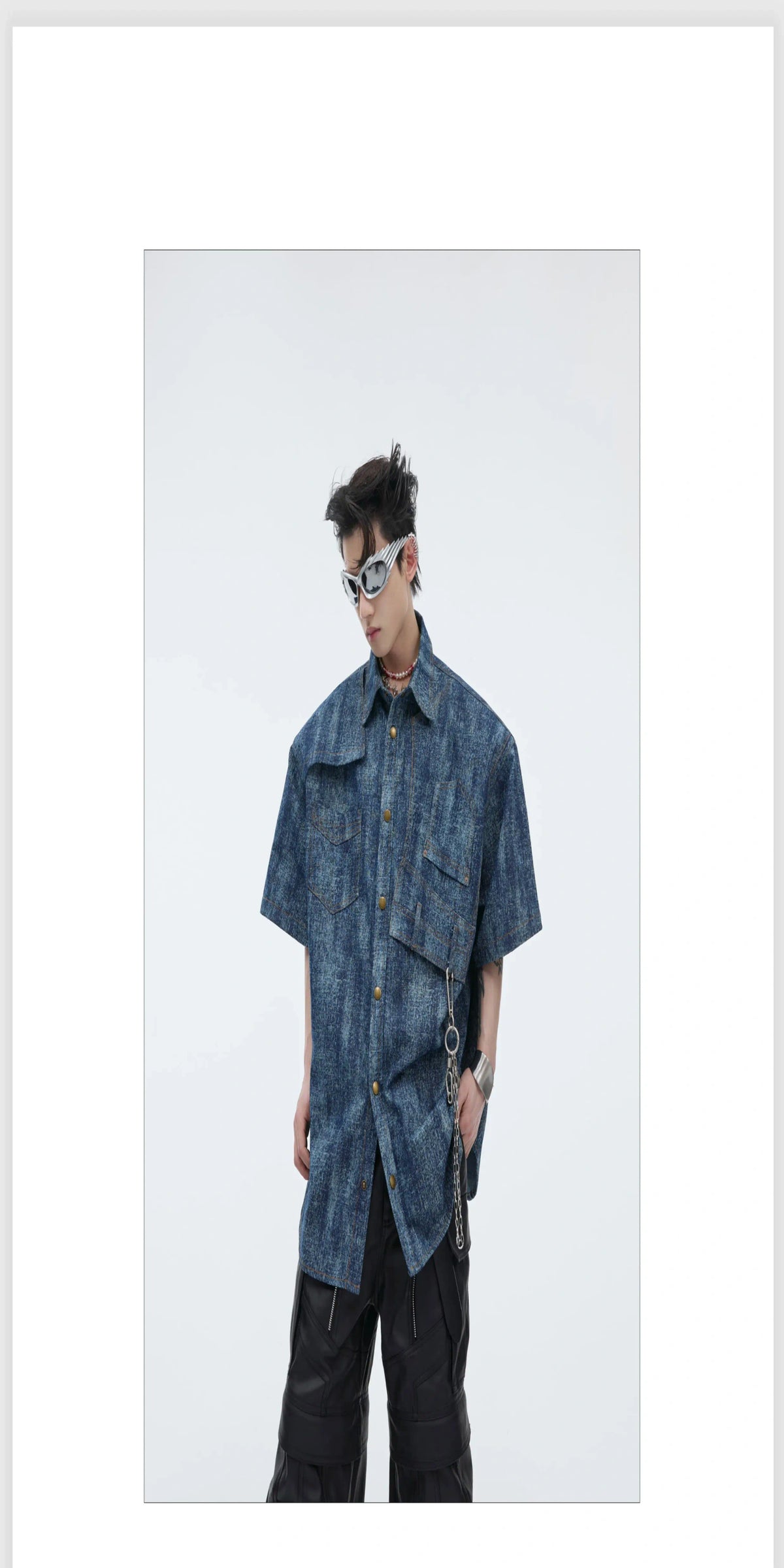 Cotton Tie-Dye Gradient Polo Shirt | Relaxed Fit - description image 2