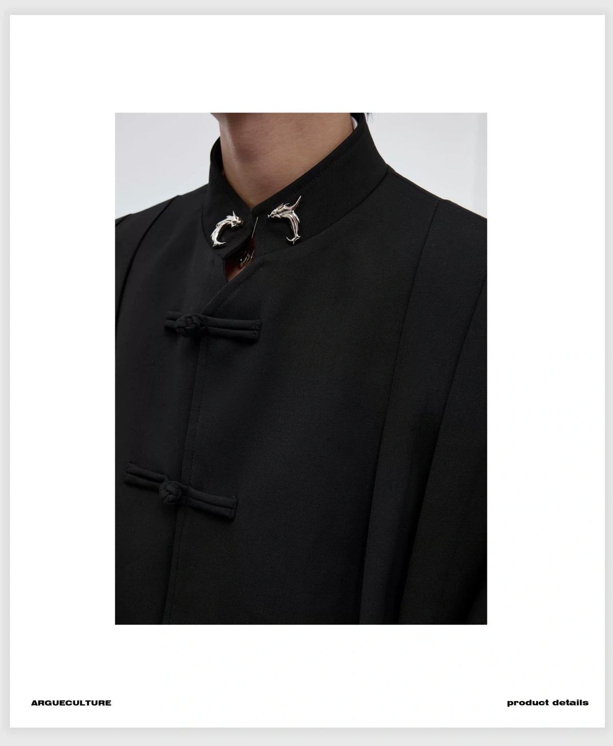 Pleated Frog-Button Jacket | Relaxed New-Chinese Style - description image 13