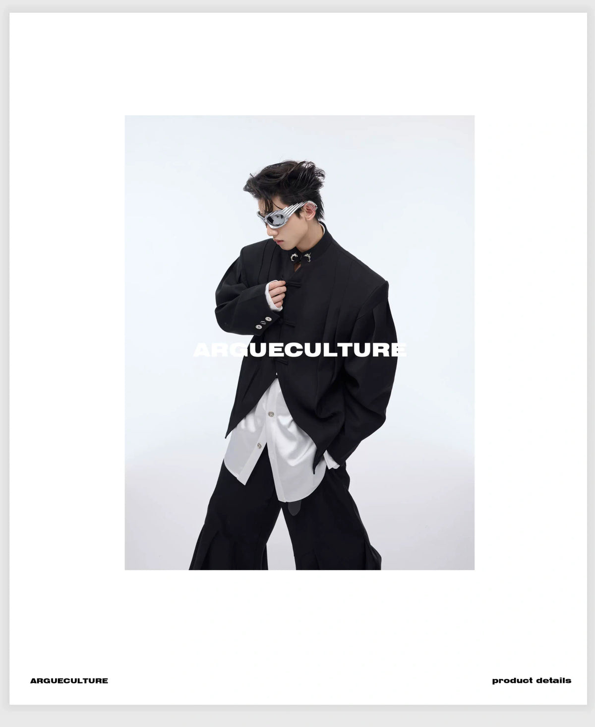 Pleated Frog-Button Jacket | Relaxed New-Chinese Style - description image 15