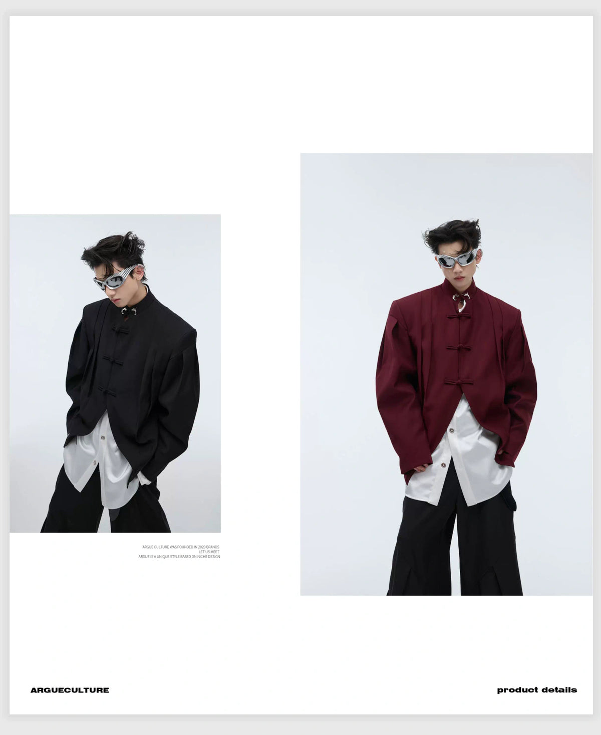 Pleated Frog-Button Jacket | Relaxed New-Chinese Style - description image 16