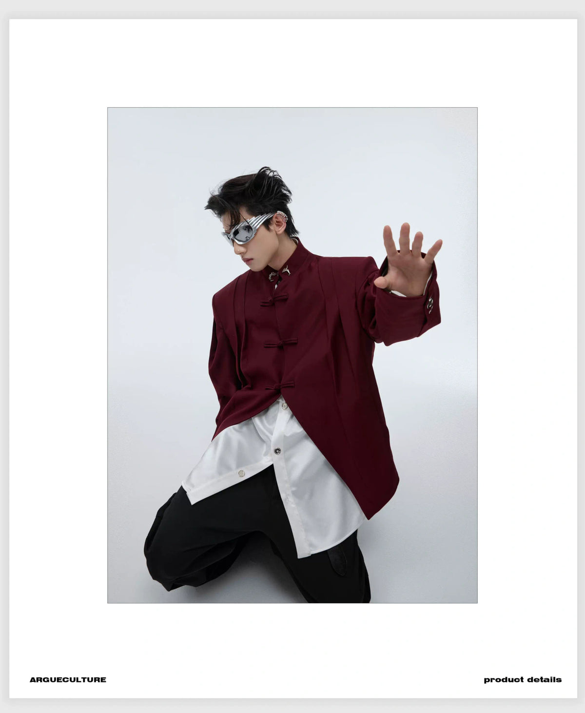Pleated Frog-Button Jacket | Relaxed New-Chinese Style - description image 17