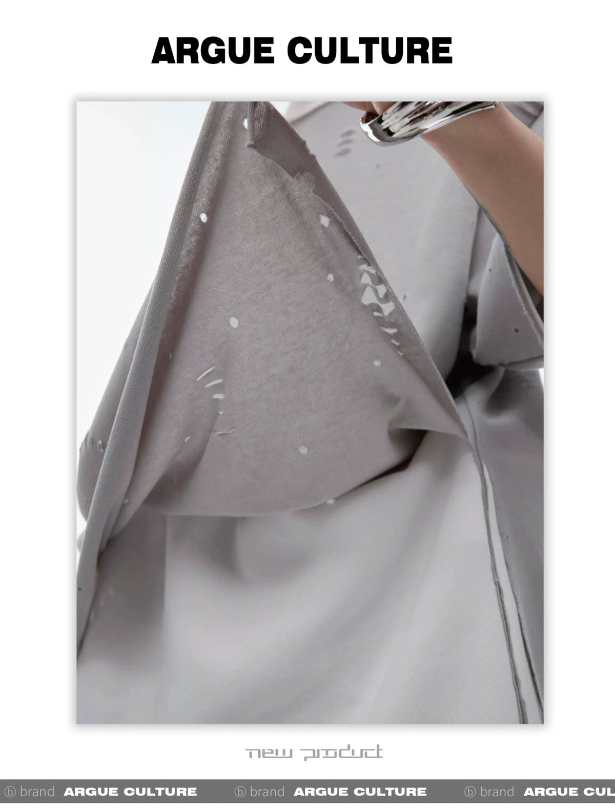 Deconstructed Logo Shoulder-Pad Cotton T-Shirt - description image 16