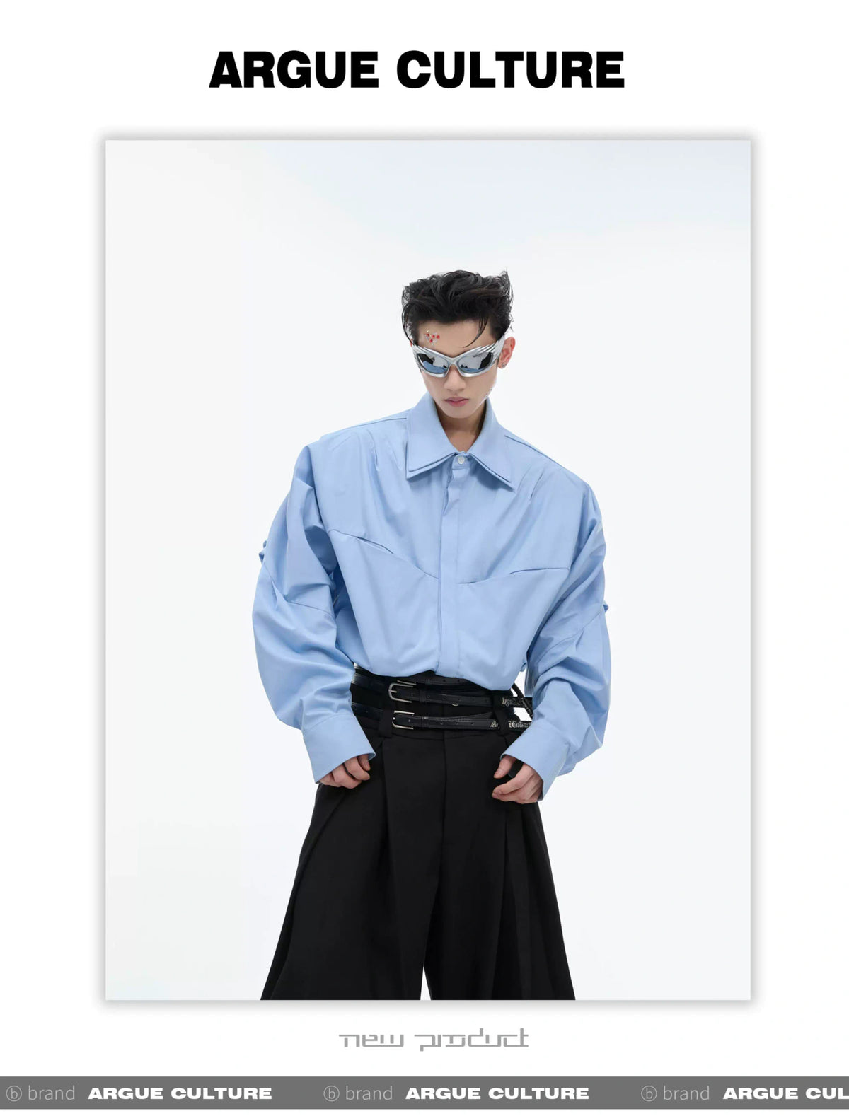 Deconstructed Double-Collar Shirt | Relaxed Fit - description image 3