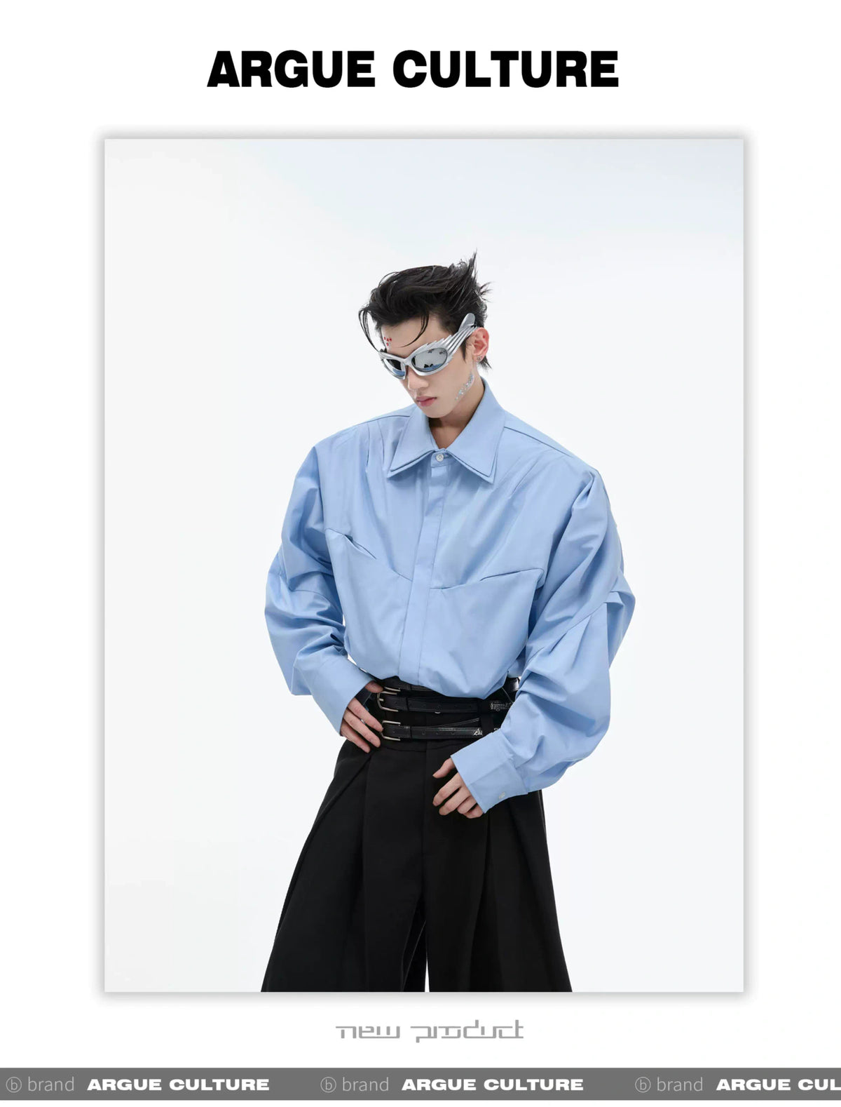 Deconstructed Double-Collar Shirt | Relaxed Fit - description image 4