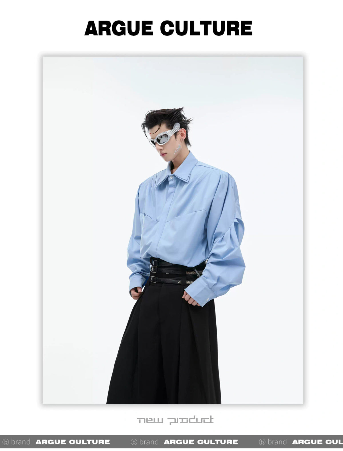Deconstructed Double-Collar Shirt | Relaxed Fit - description image 7