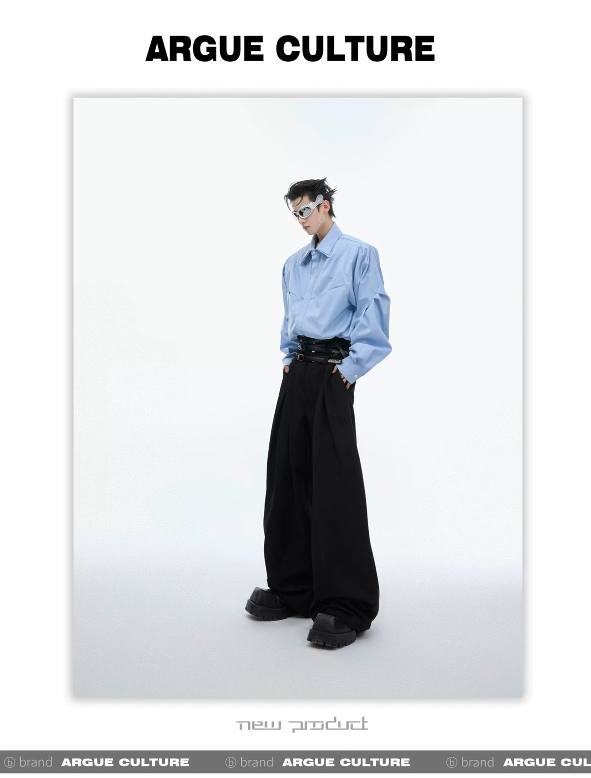 Deconstructed Double-Collar Shirt | Relaxed Fit - description image 8