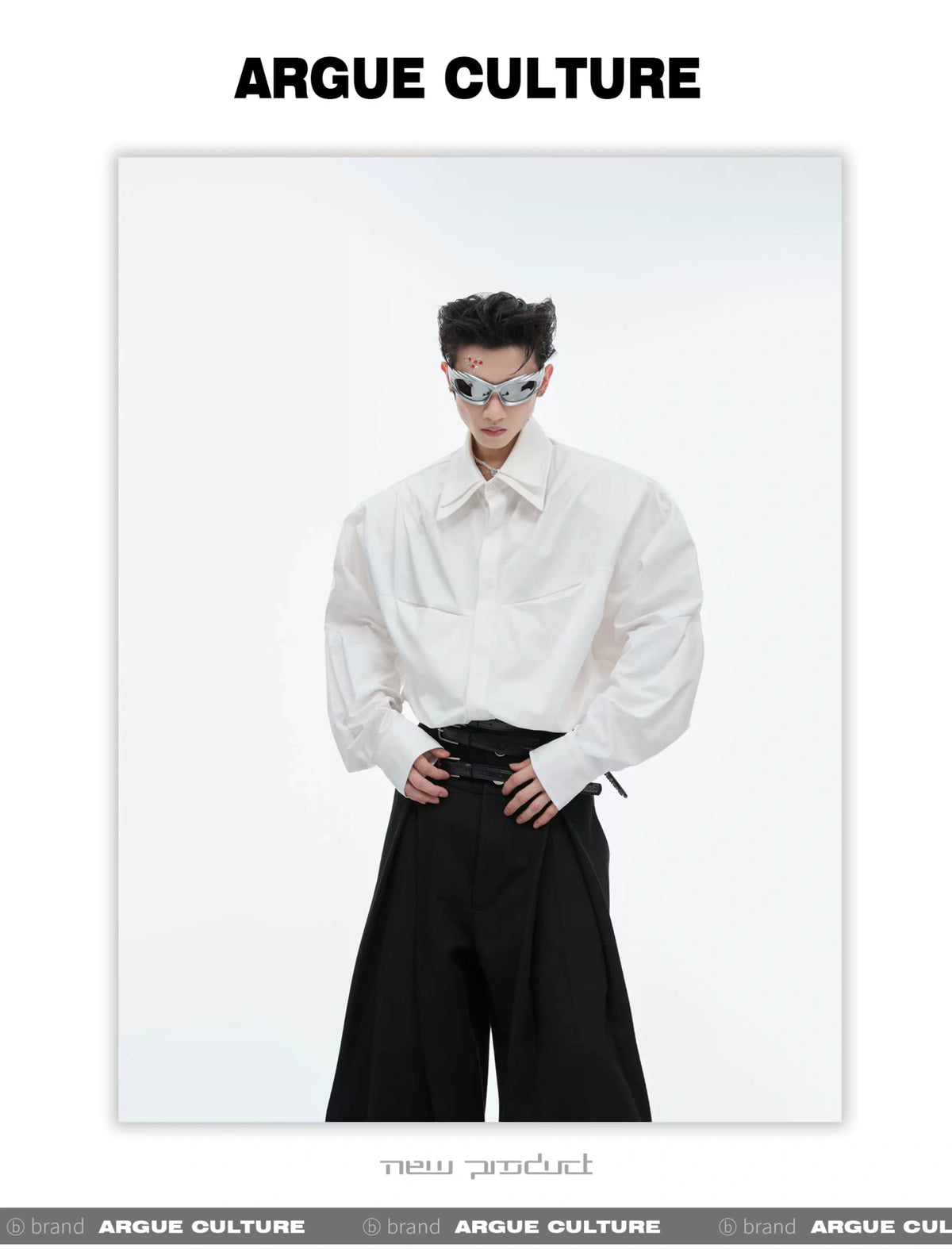 Deconstructed Double-Collar Shirt | Relaxed Fit - description image 11