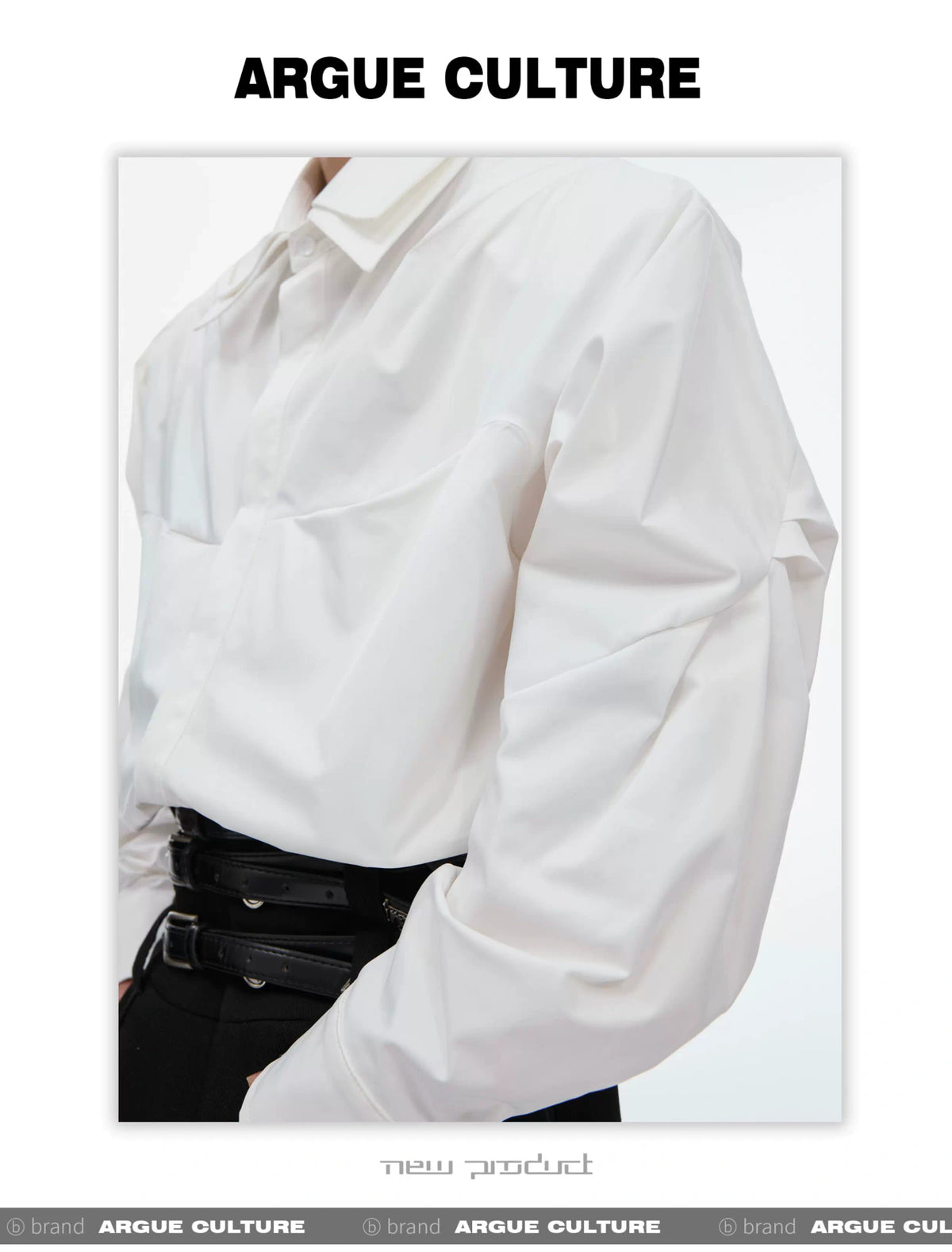 Deconstructed Double-Collar Shirt | Relaxed Fit - description image 13