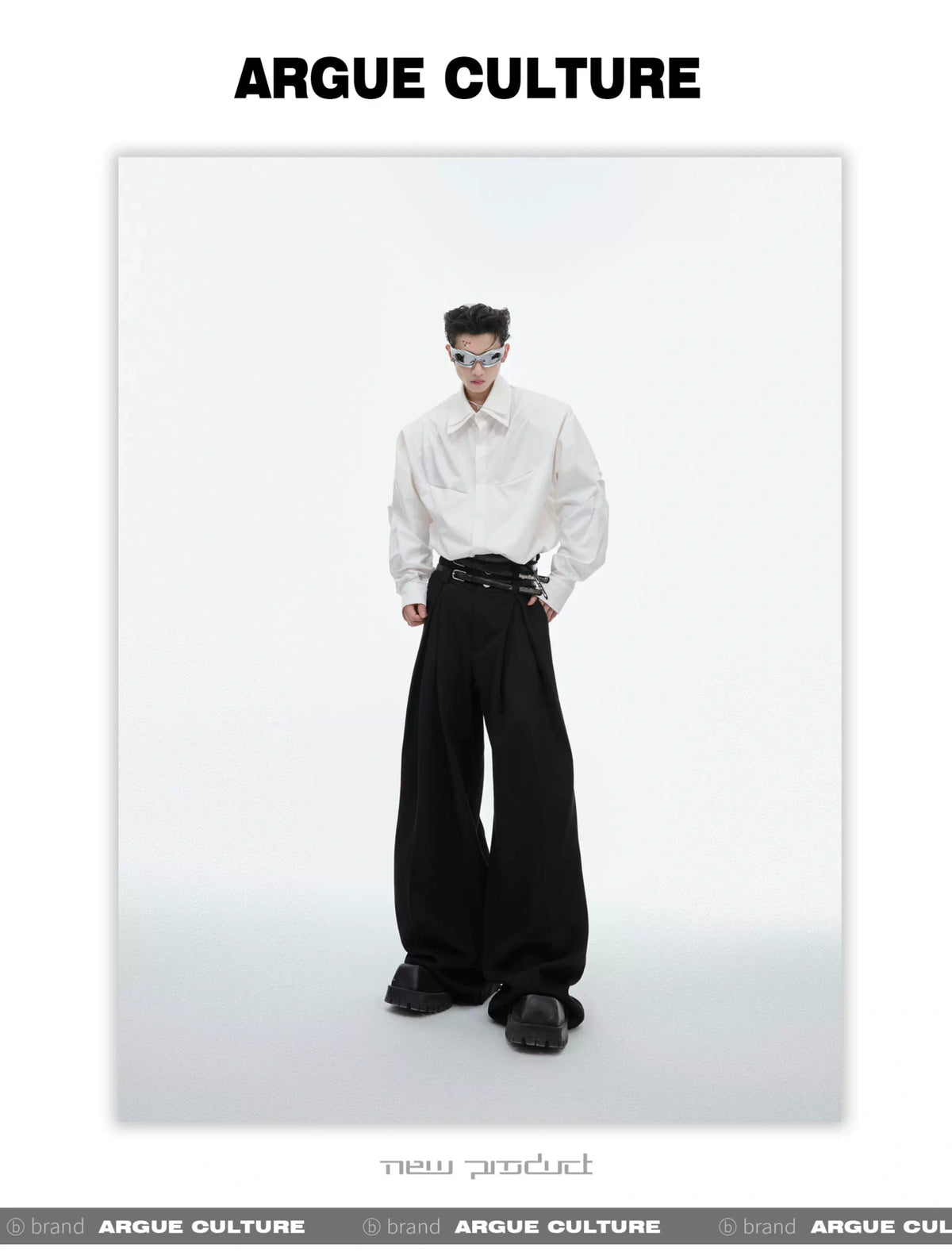 Deconstructed Double-Collar Shirt | Relaxed Fit - description image 15