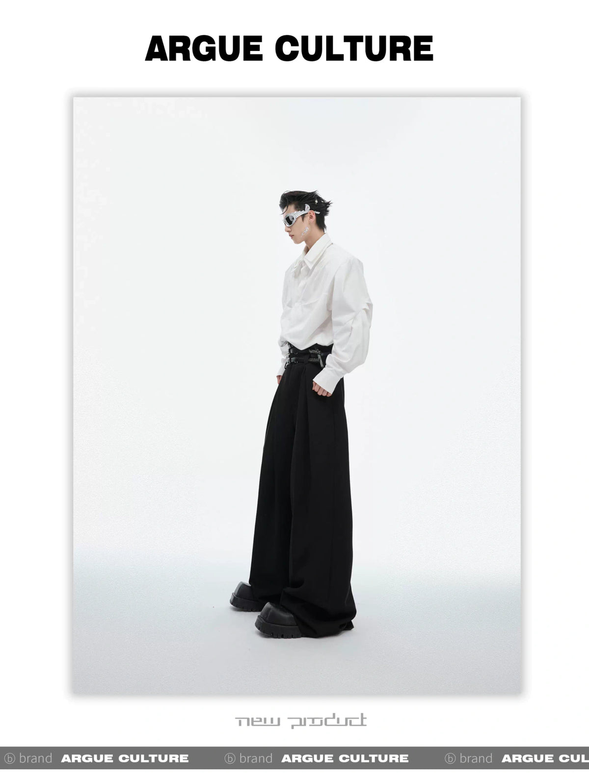 Deconstructed Double-Collar Shirt | Relaxed Fit - description image 16