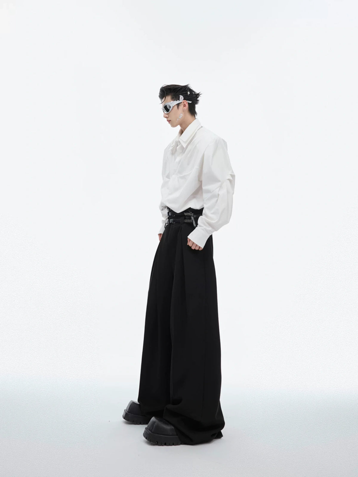 Deconstructed Double-Collar Shirt | Relaxed Fit - main image 5