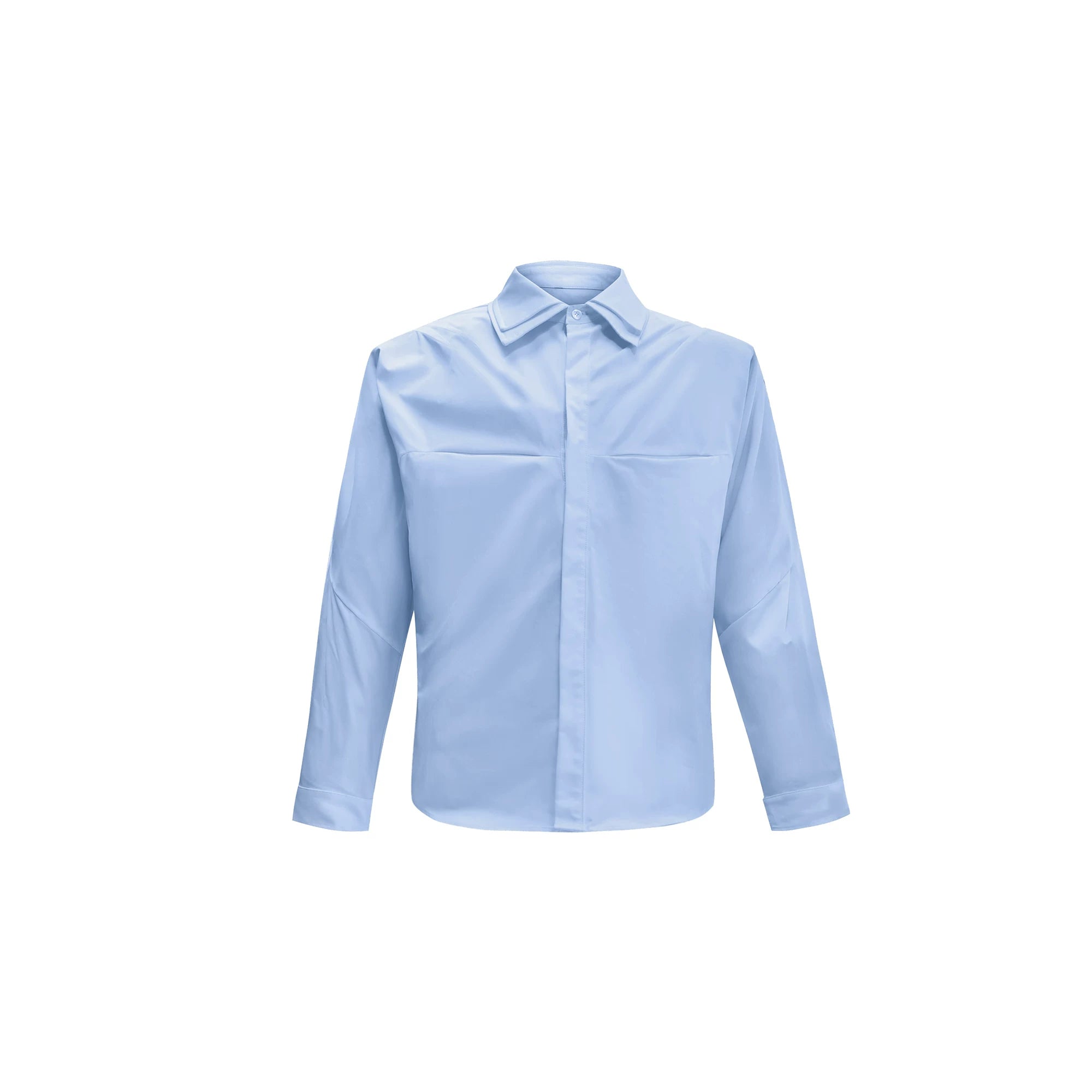 Deconstructed Double-Collar Shirt | Relaxed Fit - Lini Blue
