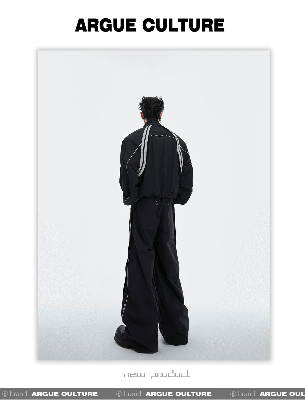 Color-Blocked Nylon Shirt and Pants Separates - description image 4