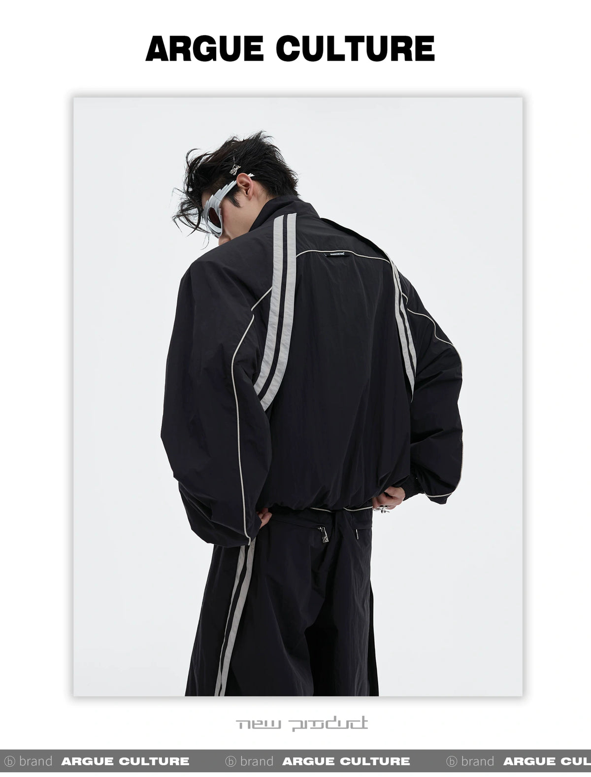 Color-Blocked Nylon Shirt and Pants Separates - description image 7