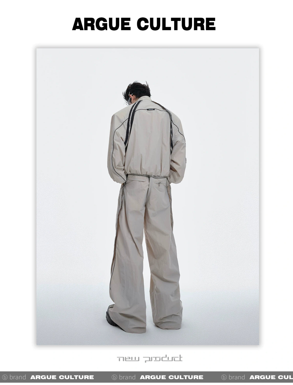 Color-Blocked Nylon Shirt and Pants Separates - description image 9