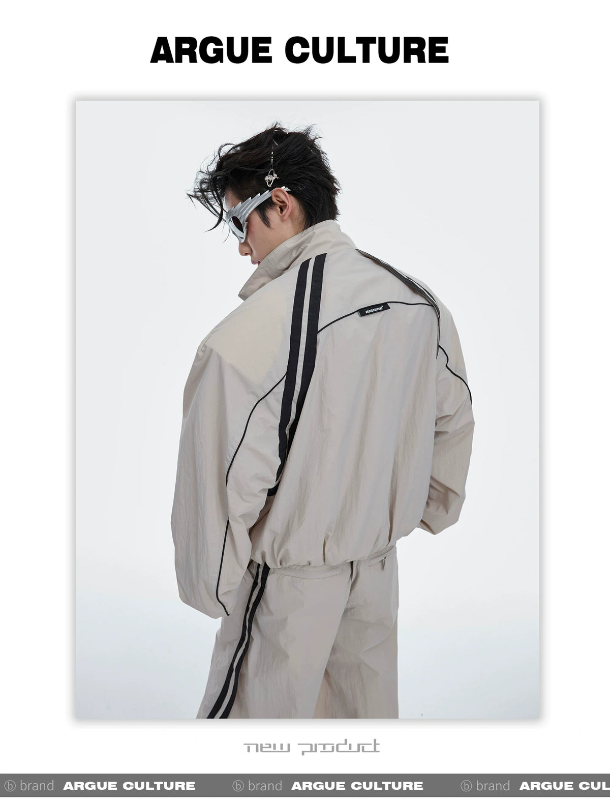 Color-Blocked Nylon Shirt and Pants Separates - description image 11