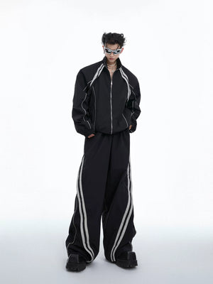 Color-Blocked Nylon Shirt and Pants Separates - main image 2