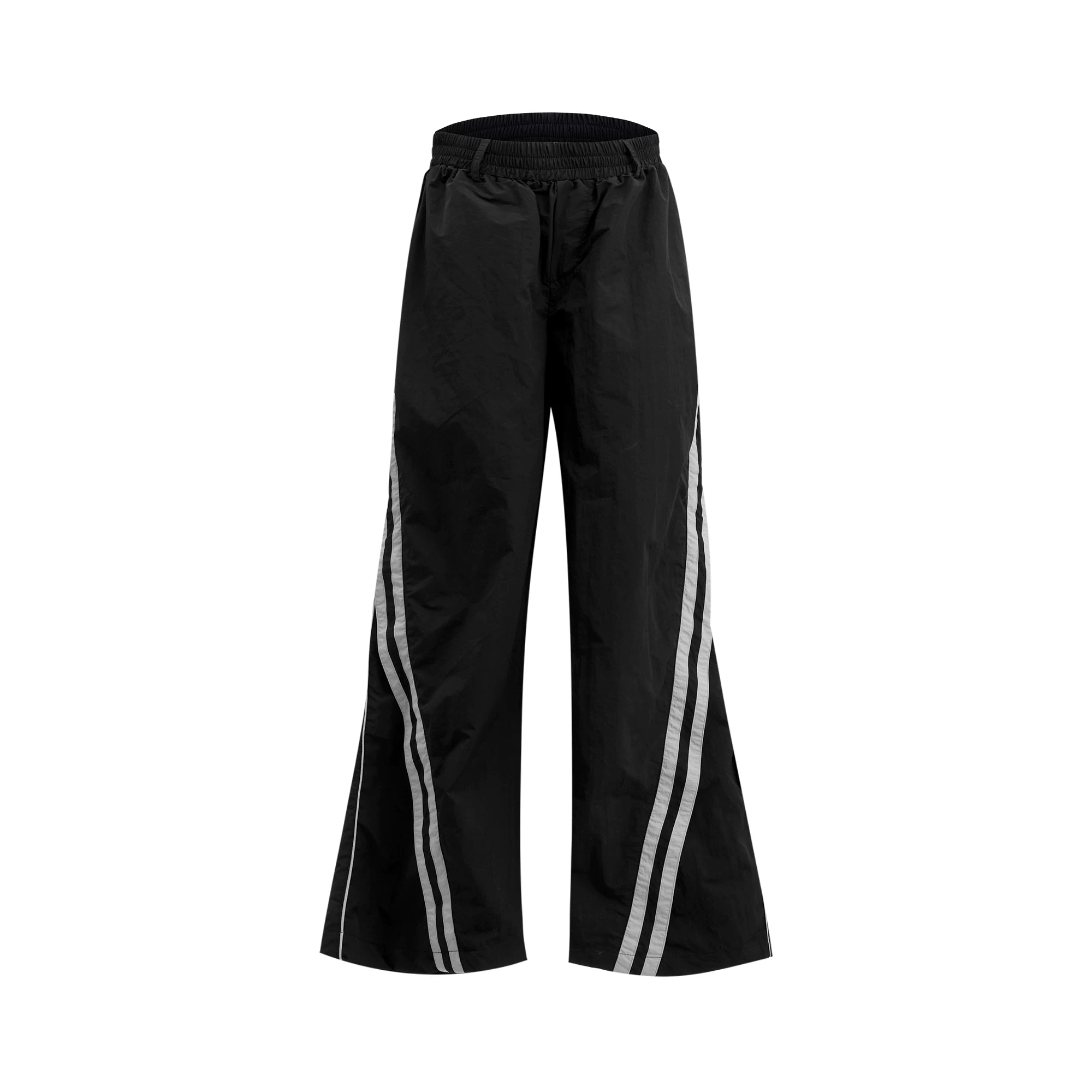 Color-Blocked Nylon Shirt and Pants Separates - Black Pants