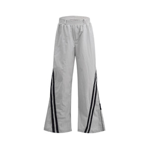 Color-Blocked Nylon Shirt and Pants Separates - White Pants