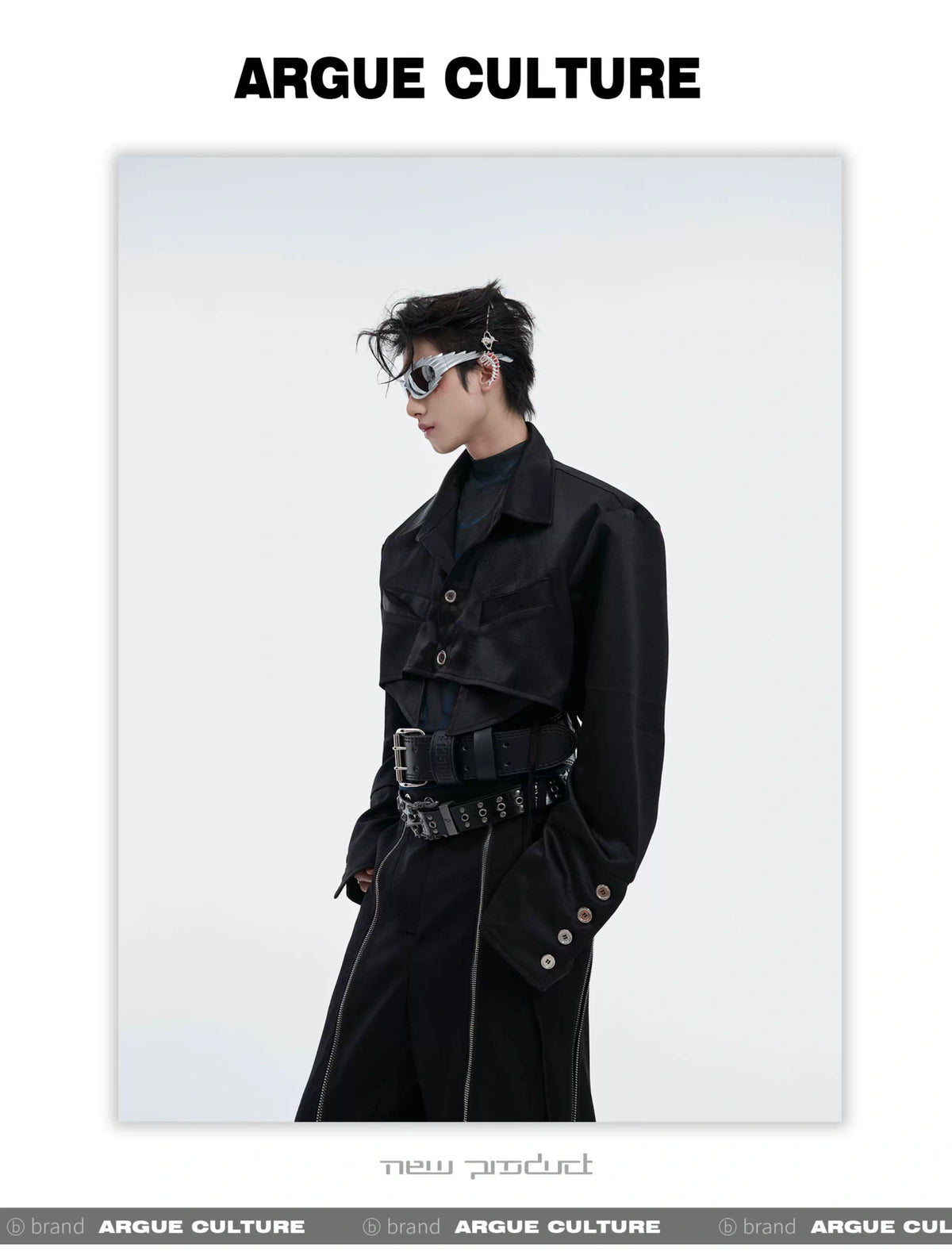 Deconstructed Cropped Cotton Shirt | Avant-Garde Style - description image 2