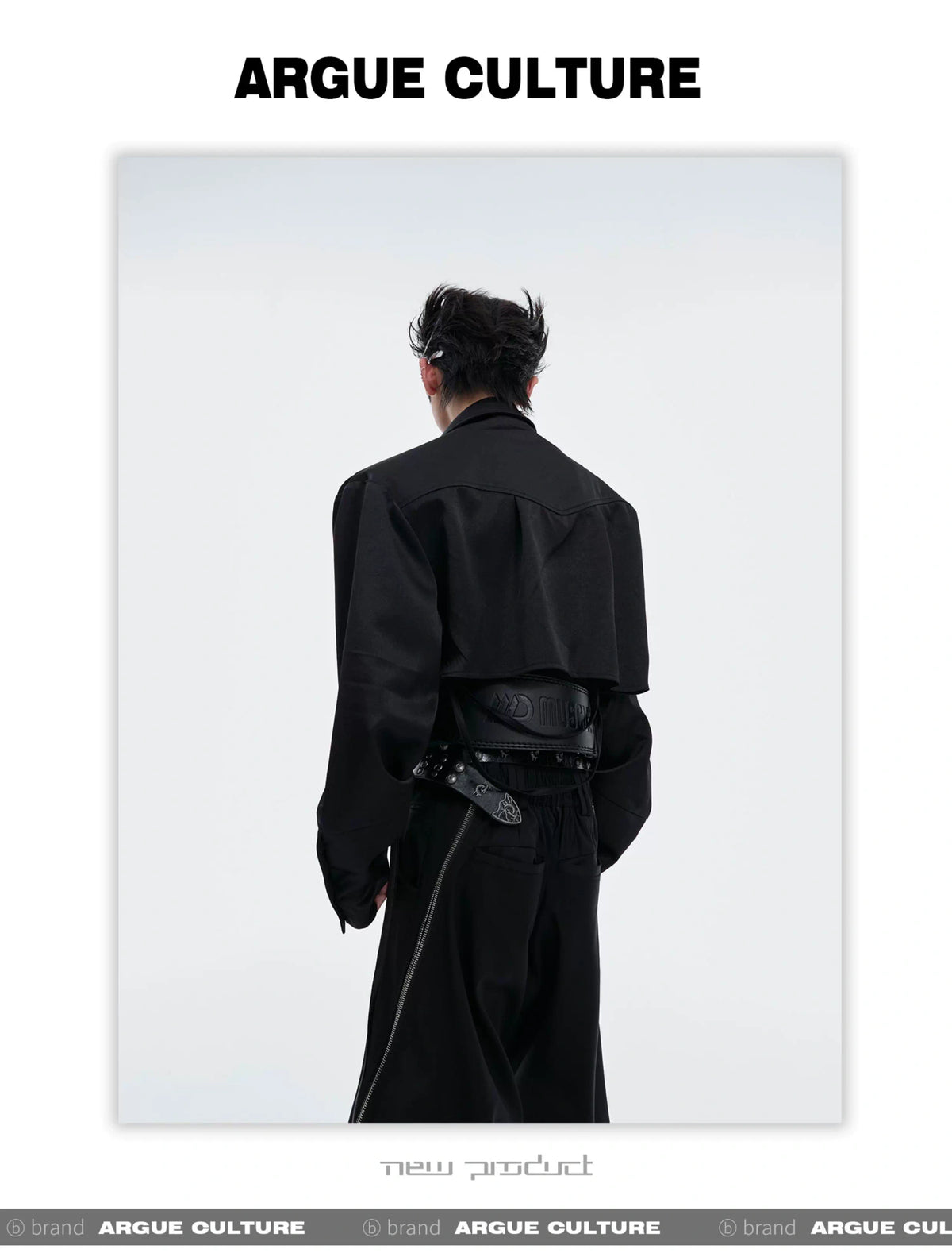 Deconstructed Cropped Cotton Shirt | Avant-Garde Style - description image 3