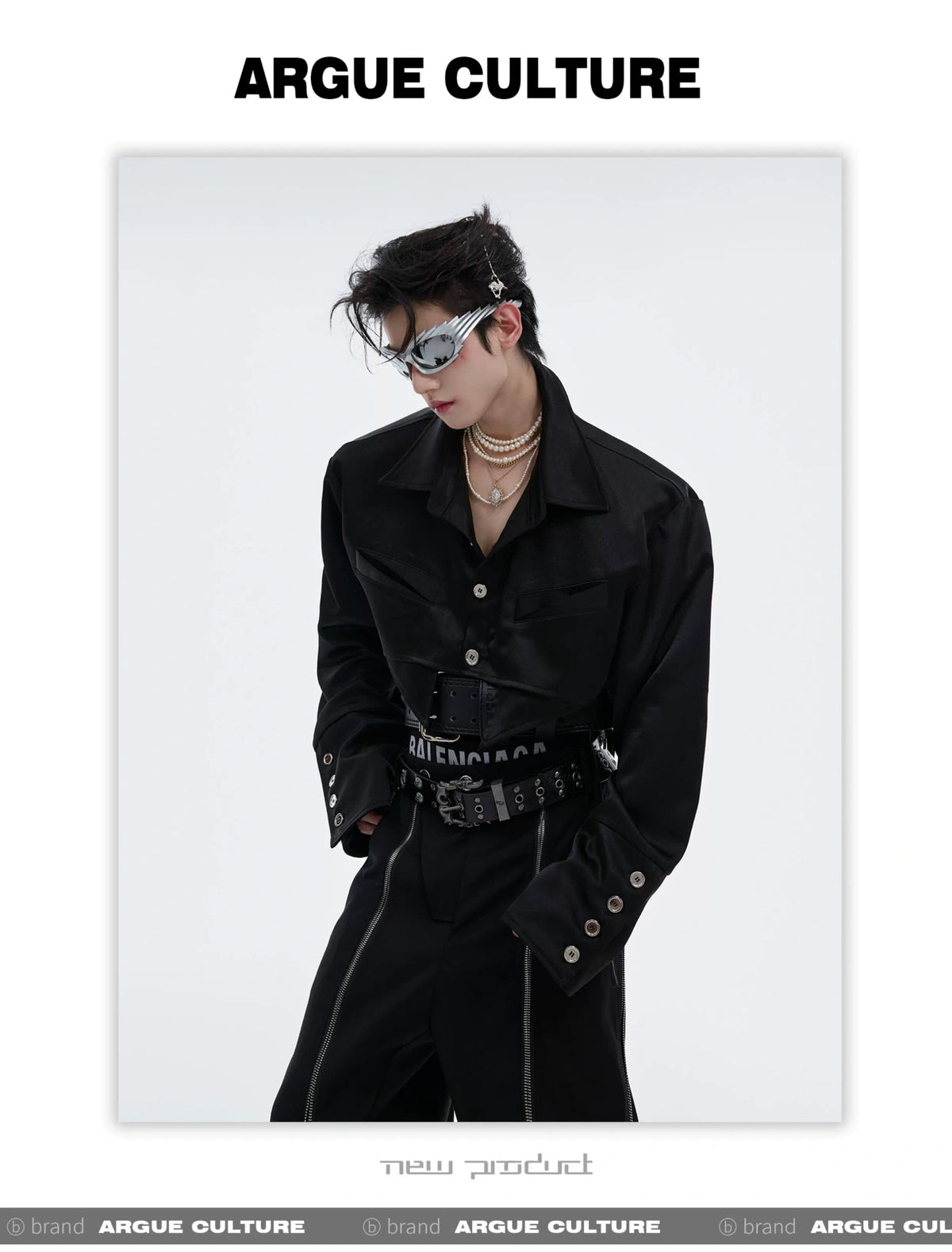 Deconstructed Cropped Cotton Shirt | Avant-Garde Style - description image 4