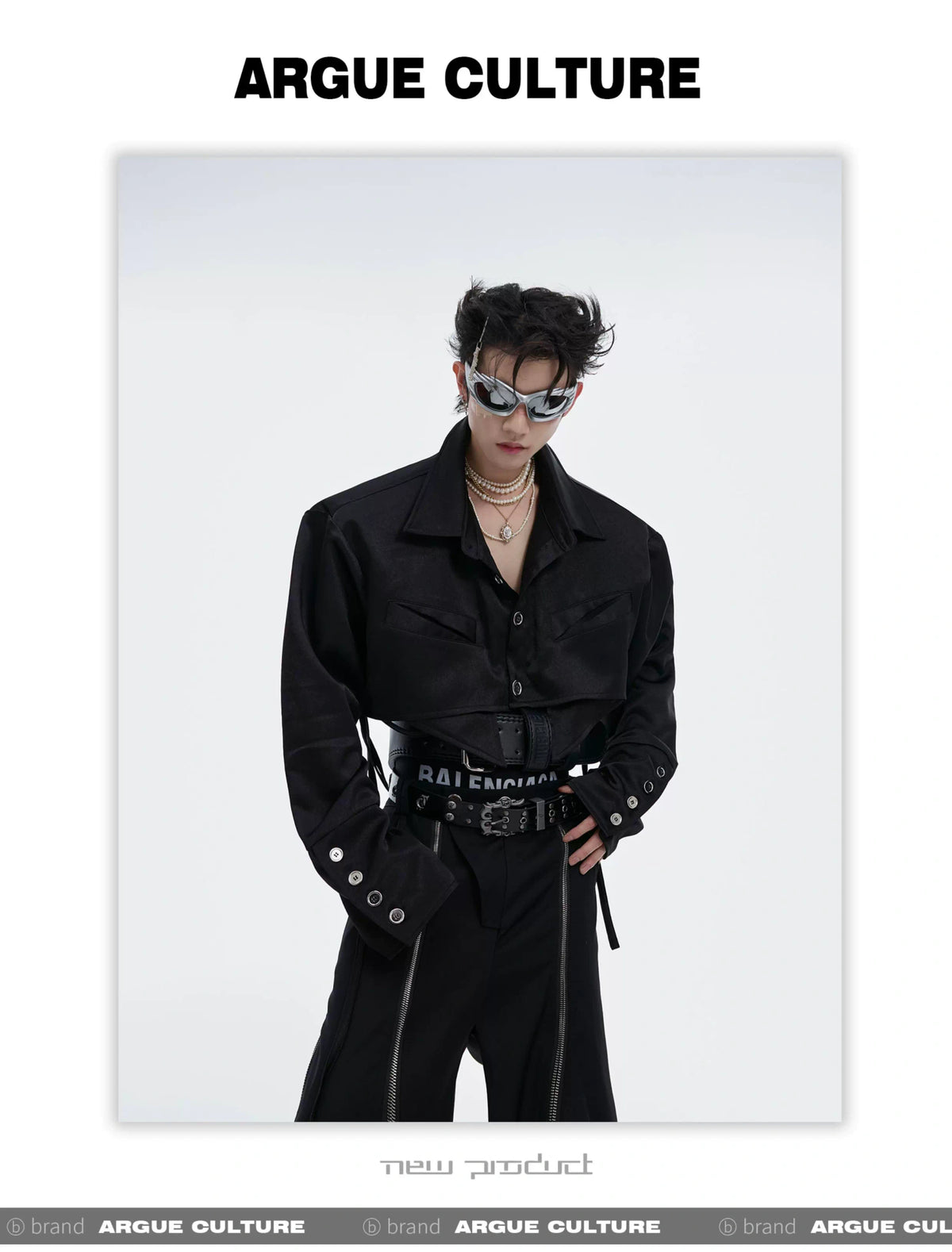 Deconstructed Cropped Cotton Shirt | Avant-Garde Style - description image 5