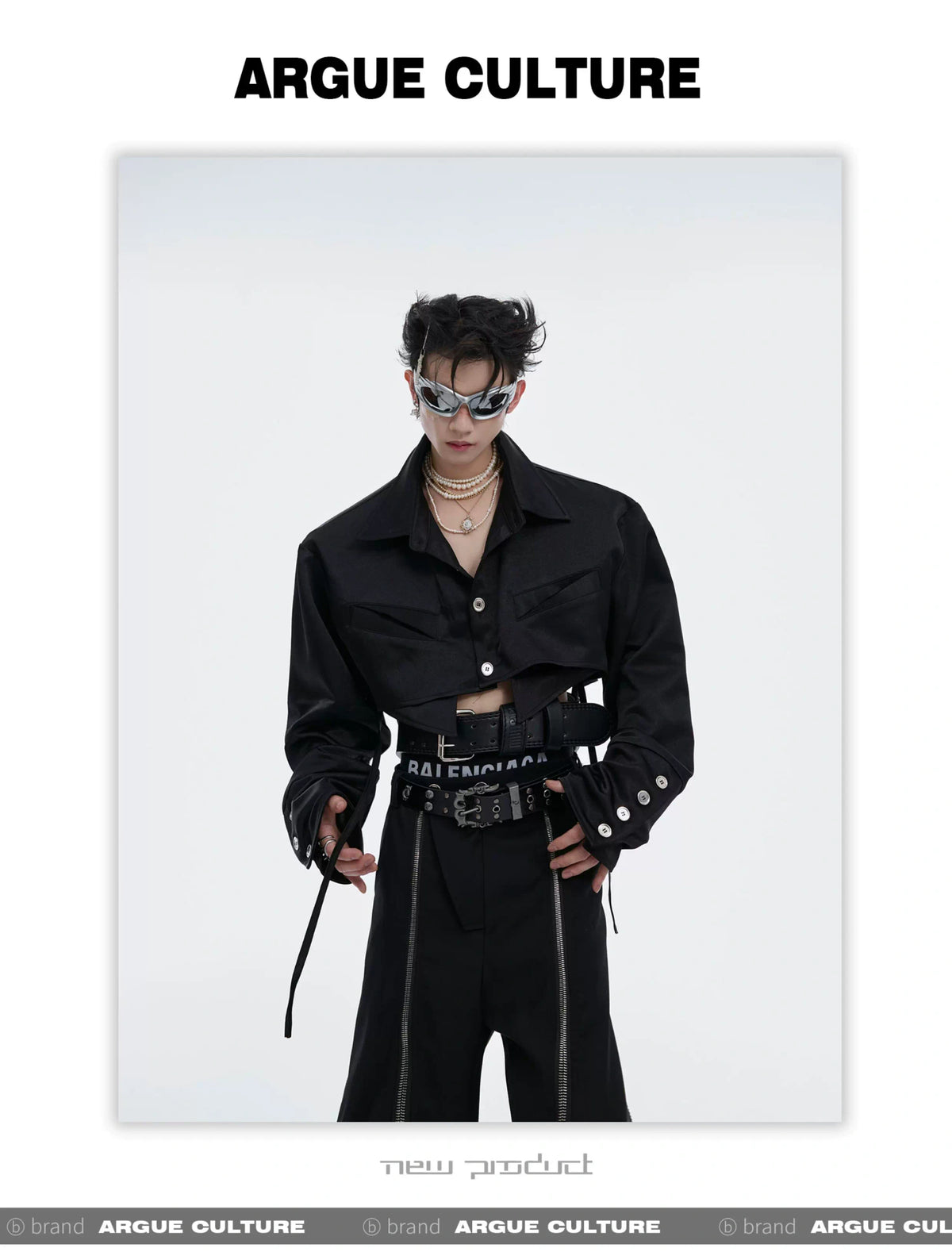 Deconstructed Cropped Cotton Shirt | Avant-Garde Style - description image 6